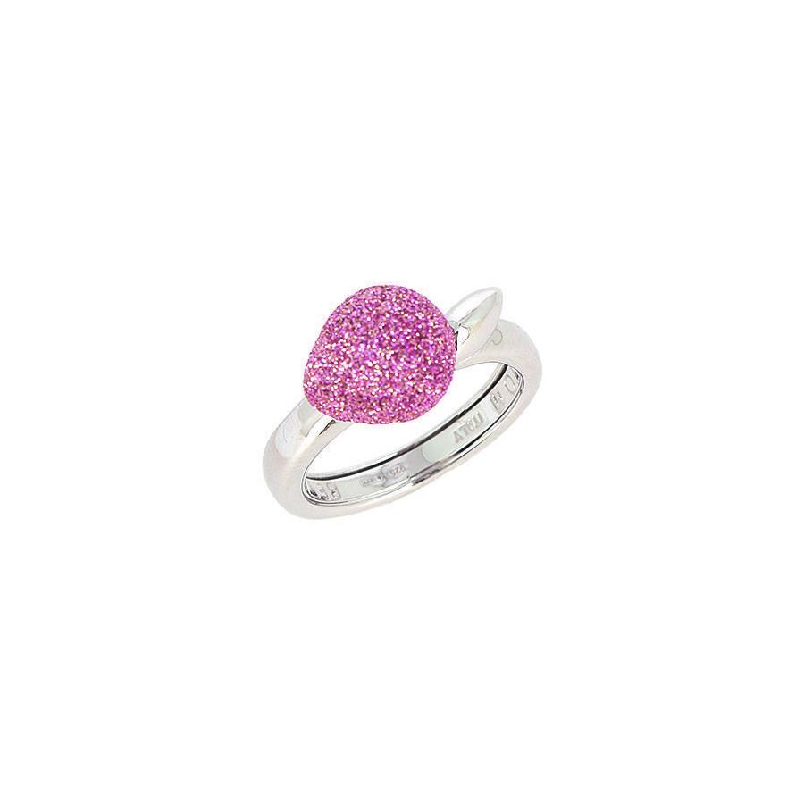 ANELLO LUCIDO RODIO "ROSSO PARIGI" MIS 14-16 - PESAVENTO