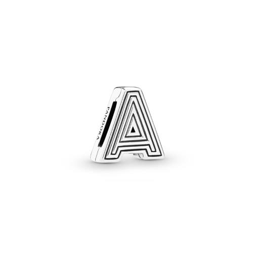 PANDORA REFLEXIONS LETTER A SILVER CLIP CHARM - PANDORA