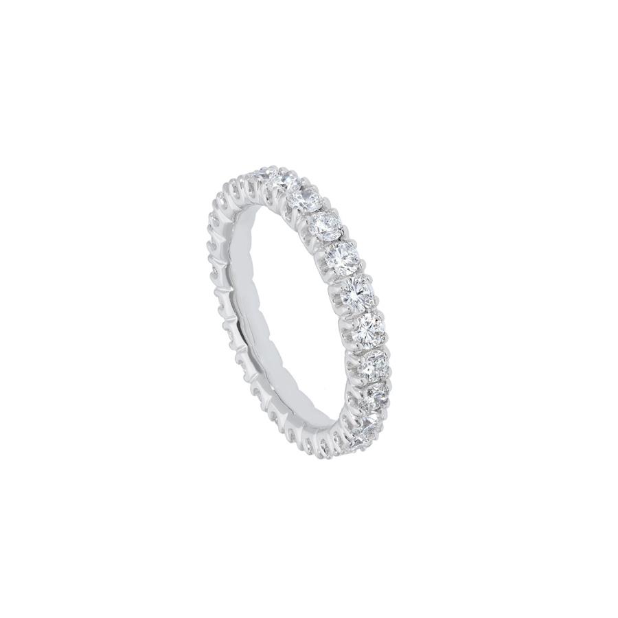 VERETTA ETERNITY CONFORT -GRIFFE - ORO BIANCO KT 1.71 (0.07) - MIS 14 - CEDRO
