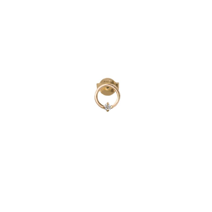 MONO ORECCHINO CERCHIO CUPIDO 6 MM AU G 9KT BT - RUBINIA