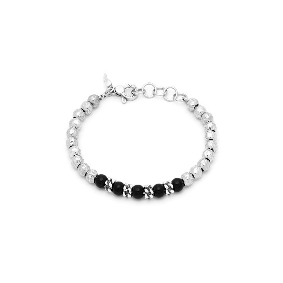 BRACCIALE SFERE ONICE E TRECCIA CM 20 - RASPINI
