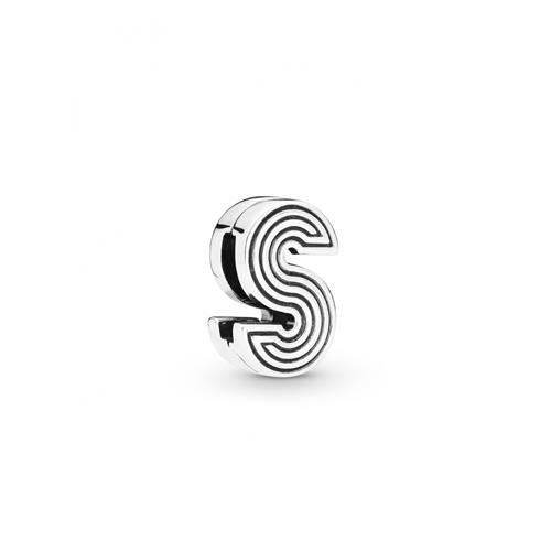 PANDORA REFLEXIONS LETTER S SILVER CLIP CHARM - PANDORA