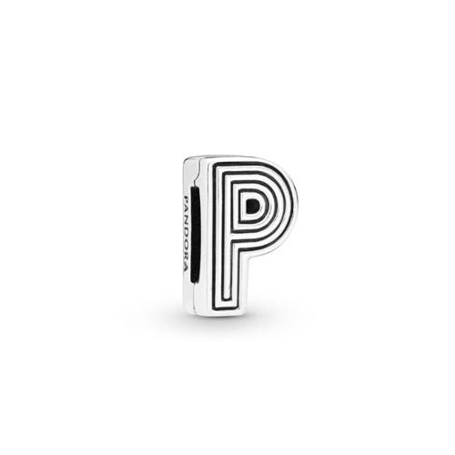 PANDORA REFLEXIONS LETTER P SILVER CLIP CHARM - PANDORA