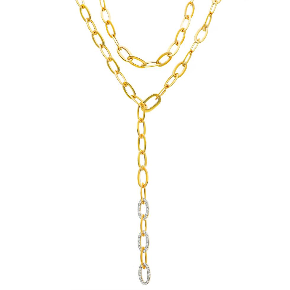 COLLANA CHANEL OVALI ORO GIALLO - DIAM 1.23 G SI - SONGA LJ