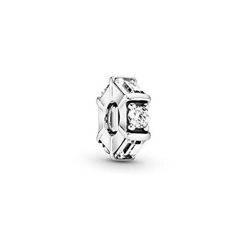ICE CUBE SILVER SPACER WITH CLEAR CUBIC ZIRCONIA - PANDORA