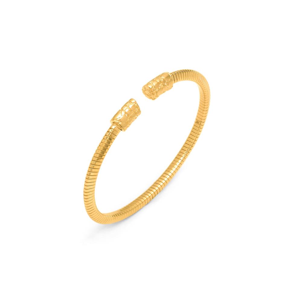 BRACCIALE TUBOGAS CROCO PICCOLO DORATO - RASPINI