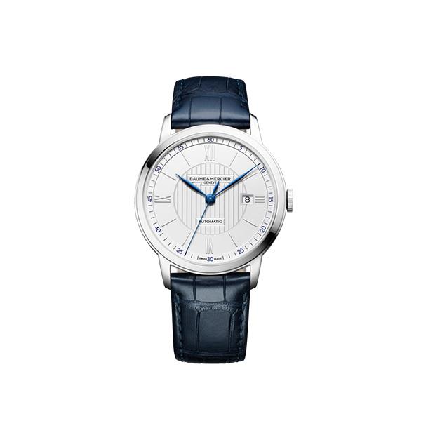 CLASSIMA 42 MM, AUTOMATICO IN ACCIAIO CON CINTURINO IN ALLIGATORE, QUADRANTE GUILLOCH&Egrave; - BAUME & MERCIER