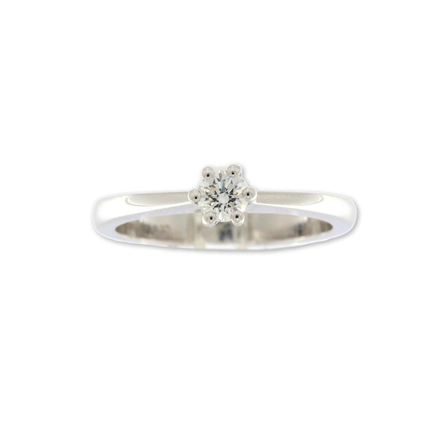 ANELLO SOLITARIO 6 PUNTE - GR 4.10 - VSG 0.26 - GIORGIO VISCONTI