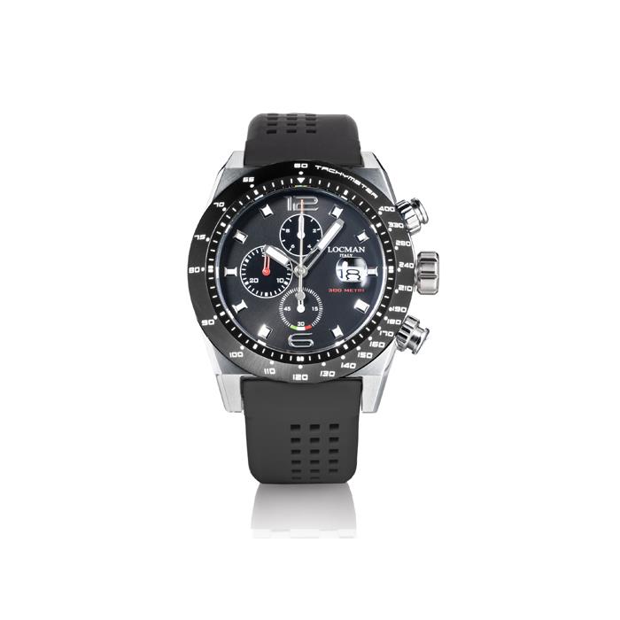 STEALTH ACC/TIT CRONO 300 MT GHIERA IN TITANIO - CINTURINO IN SILICONE - LOCMAN