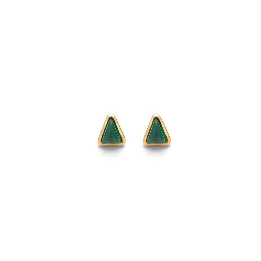 ORECCHINI GREEN BLADE DORATI - RASPINI