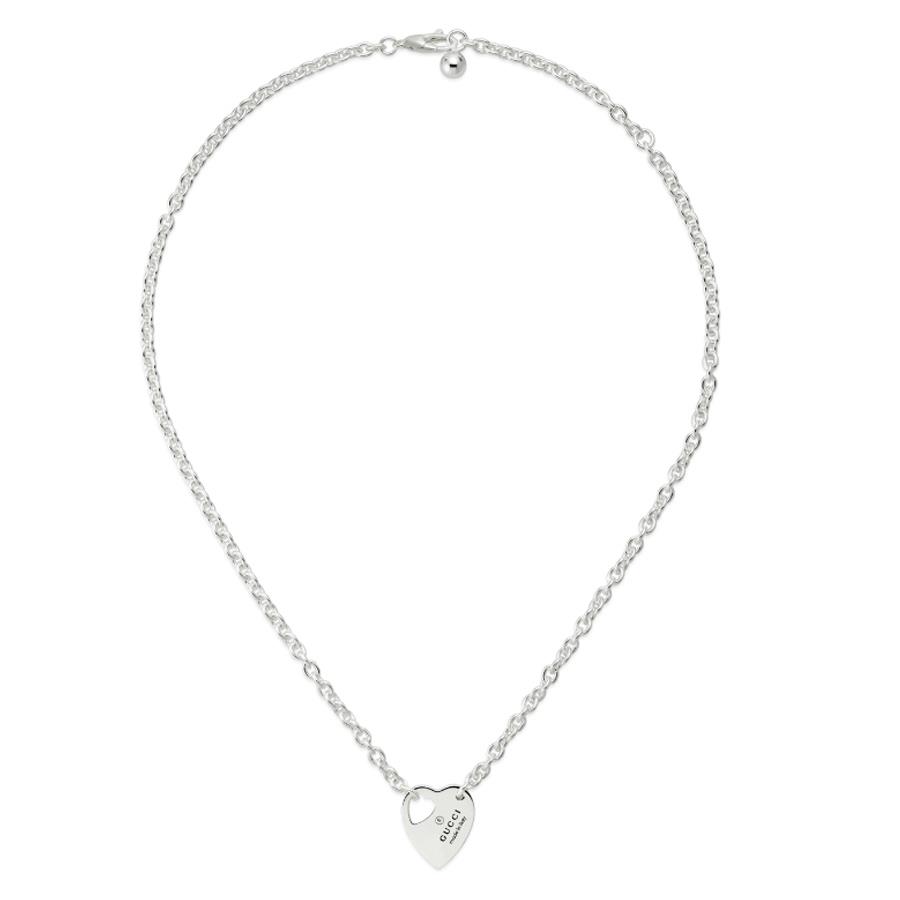 TRADEMARK COLLANA CUORE IN ARGENTO  - MIS 40-45 - GUCCI SILVER JEWELRY