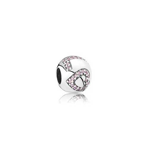 PINK LOVE CON CUORI ZIRCONIA ROSA - PANDORA