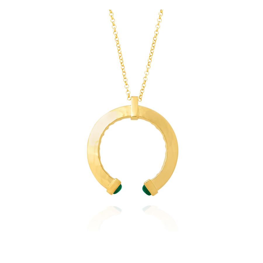 PENDENTE GREEN BLADE DORATA CM. 80 - RASPINI