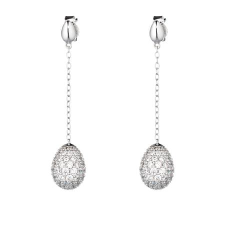 ORECCHINI PENDENTI IN ARGENTO E ZIRCONIA - TSARS COLLECTION