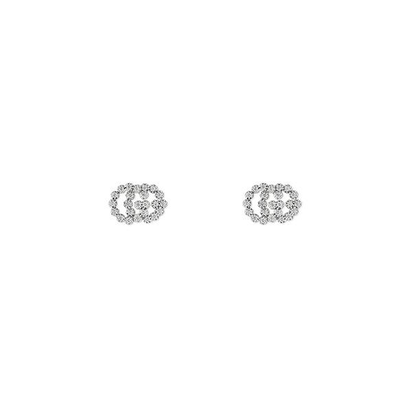 GG RUNNING - ORECCHINI IN ORO BIANCO 18KT E DIAMANTI 0,25KT  - GUCCI FINE JEWELRY