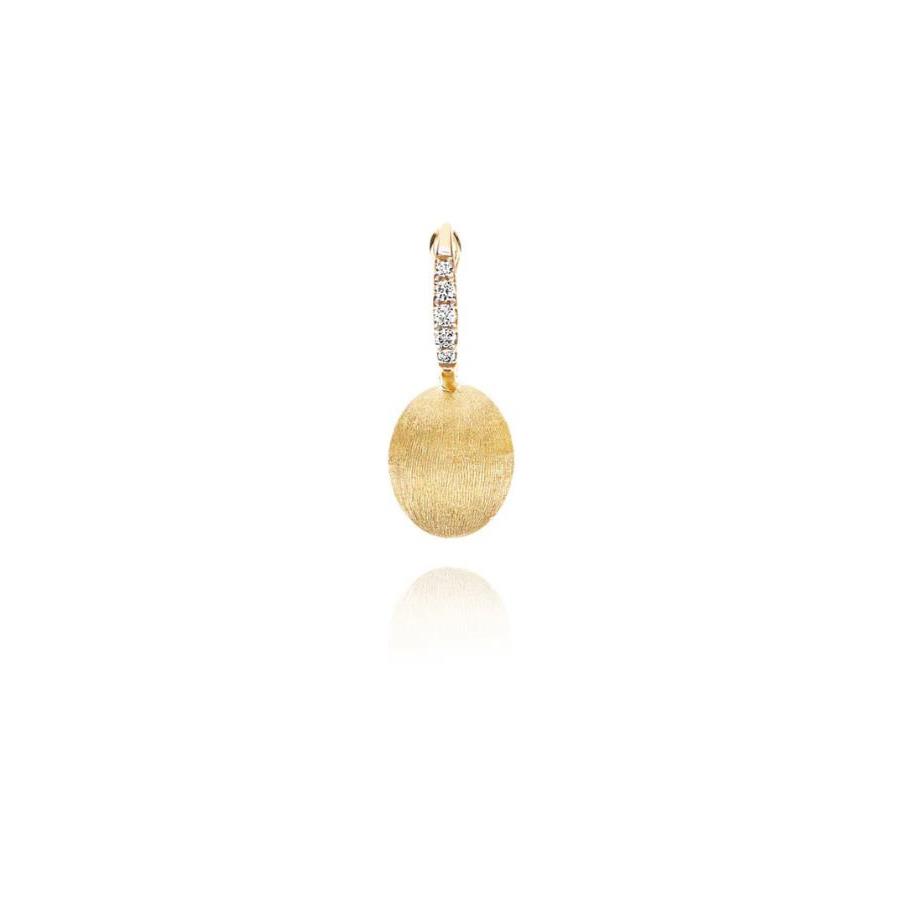 MONO ORECCHIN8 "CILIEGINE" CON BOULES PENDENTI IN ORO E DETTAGLI IN DIAMANTI (PICCOLI) - BR. 0.045 - NANIS