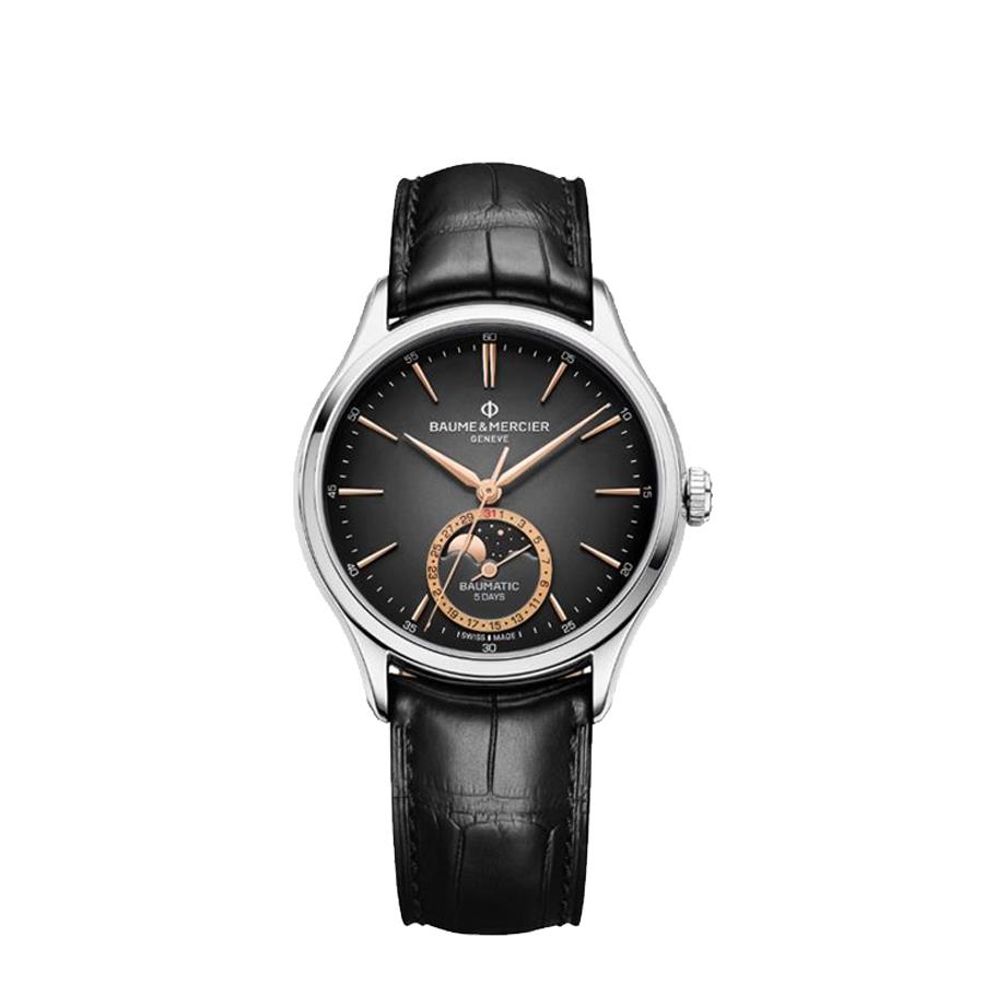 CLIFTON BAUMATIC 10758 - OROLOGIO AUTOMATICO, FASI LUNARI DATA - 39MM - BAUME & MERCIER