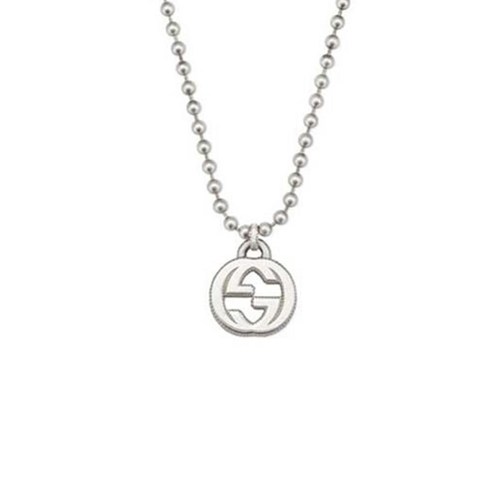 INTERLOCKING G M NECKLACE 4 5 C M SILVER - GUCCI SILVER JEWELRY