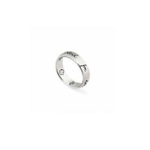 ANELLO BLIND FOR LOVE IN ARGENTO ANTICATO LUCIDO MISURA 16 - GUCCI SILVER JEWELRY