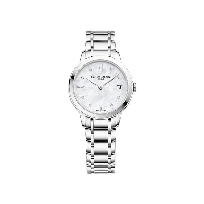 CLASSIMA ACCIAIO QTZ M MODELLO - QUAD MADREPERLA E BRILL 0.18 - BAUME & MERCIER