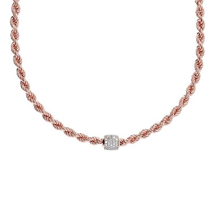 ROSE GOLD/WHITE CZ - BRONZALLURE