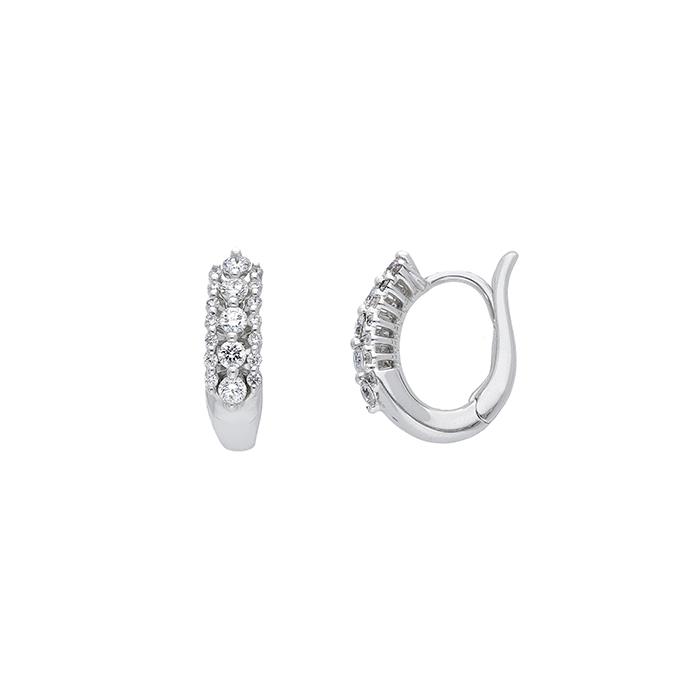 ORECCHINI IN ORO BIANCO CON DIAM KT 0.48 - SONGA LJ
