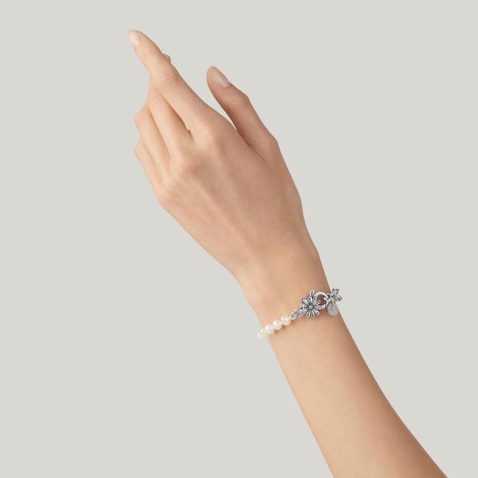 BRACCIALE MARGHERITA PERLE PICCOLE CM 21,5 - RASPINI