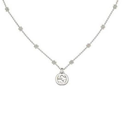INTERLOCKING G S NECKLACE 40 C M SILVER - GUCCI SILVER JEWELRY
