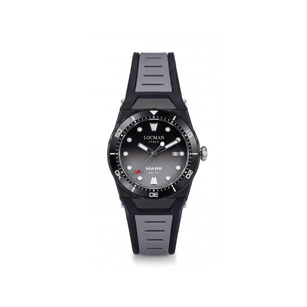 MARE 300 MT S.T. 40MM - QUADRANTE KANK CINT. SILICONE GRIGIO - LOCMAN