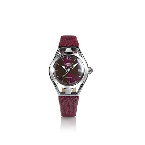 MONTECRISTO IN ACCIAIO E TITANIO, QUARZO,CON CINTURINO IN PELLE, DIAMETRO 36 - LOCMAN