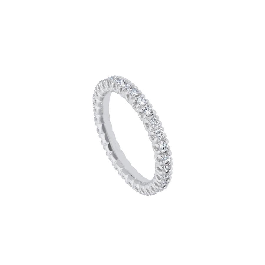 VERETTA ETERNITY CONFORT -GRIFFE - ORO BIANCO KT 0.83 (0.03) - MIS 13 - CEDRO