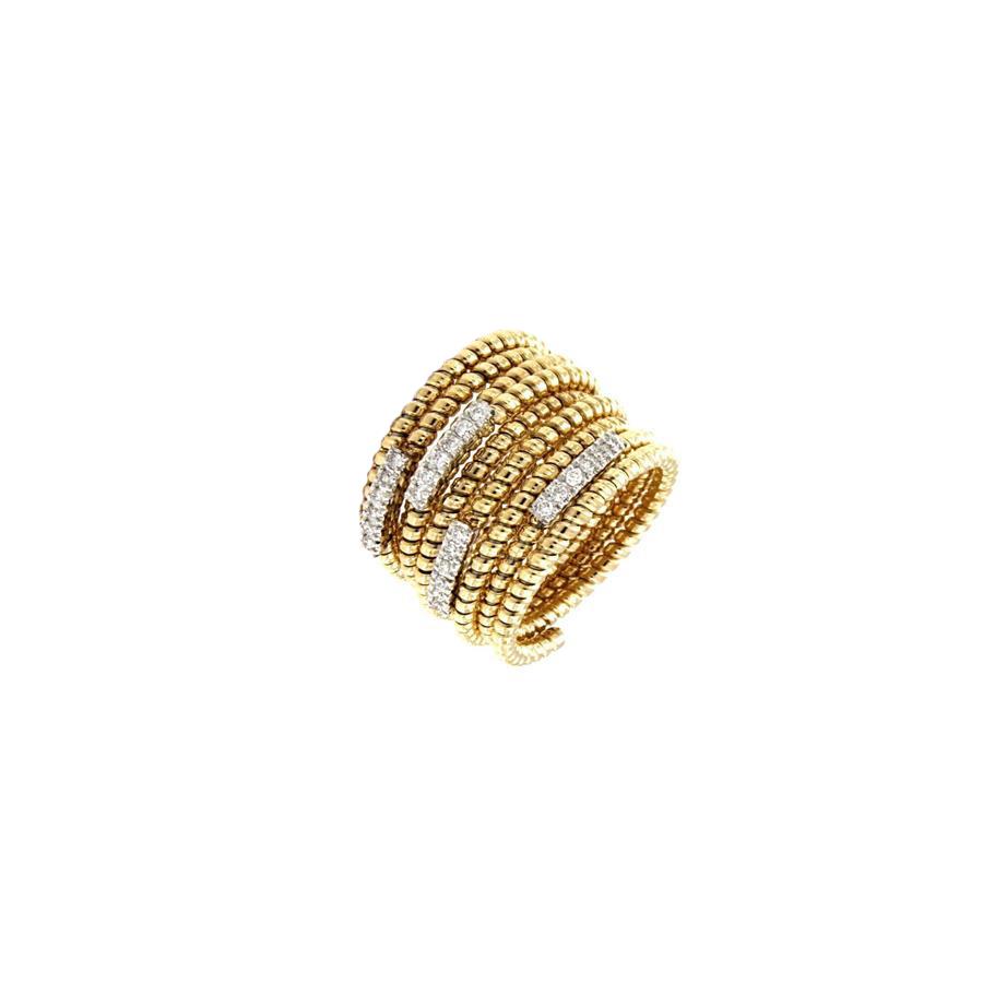 ANELLO IN ORO GIALLO 8 FILI CON ANIMA TITANIO - GR. 12.50 - DIAM 0.43  - ANTORA