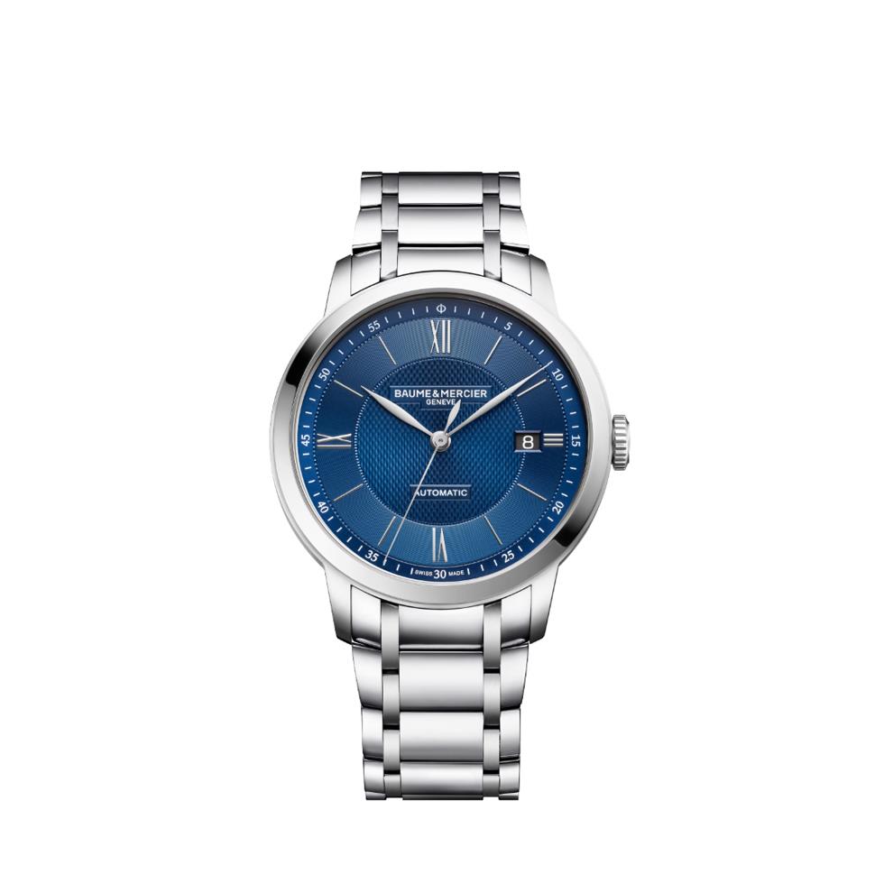 CLASSIMA 2026 ACCIAIO AUTOMATICO SOLO TEMPO BRACCIALATO QUADRANTE BLUE 40 MM - BAUME & MERCIER