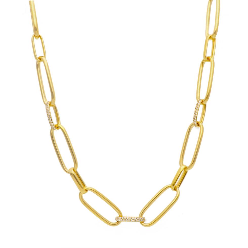 COLLANA OVALI ORO GIALLO - DIAM 1.17 G SI - SONGA LJ