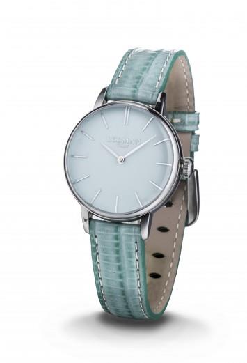  1960 32 MM CASSA IN ACCIAIO, CINTURINO IN PELLE TURCHESE - LOCMAN