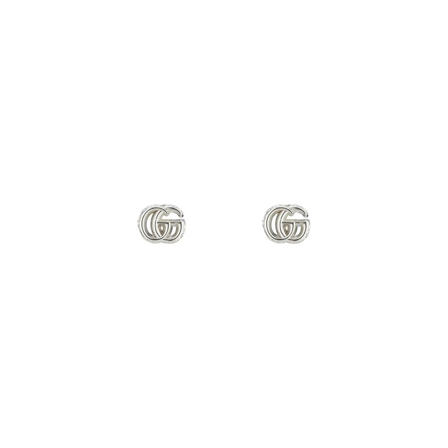 ORECCHINI GG MARMONT ARGENTO CON DOPPIA G - GUCCI SILVER JEWELRY