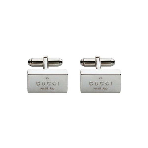 GEMELLI RETTANGOLARI TRADEMARK  - GUCCI SILVER JEWELRY
