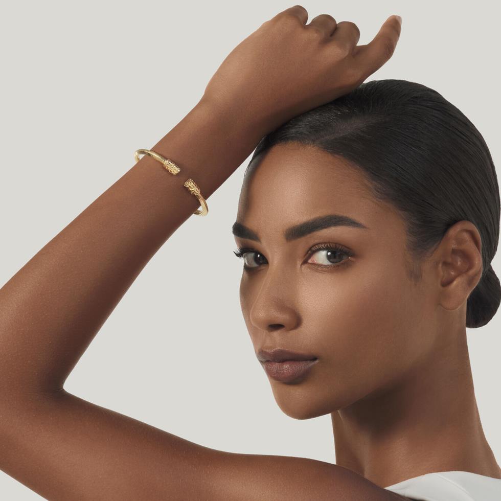 BRACCIALE TUBOGAS CROCO PICCOLO DORATO - RASPINI