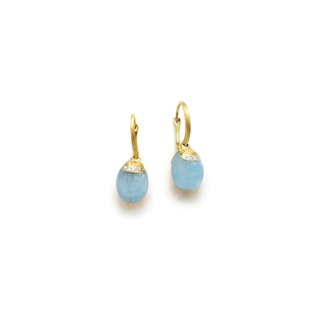 COPPIA ORECCHINI CON ACQUAMARINA E DIAMANTI - NANIS