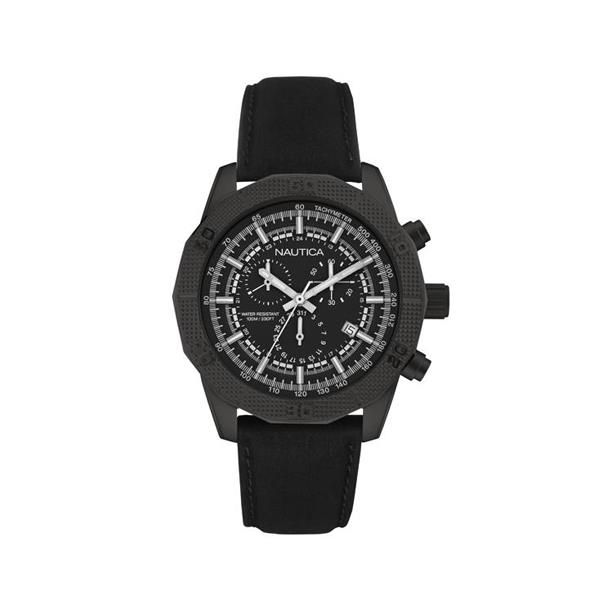 CRONO BRUNITO NERO / PELLE - NAUTICA