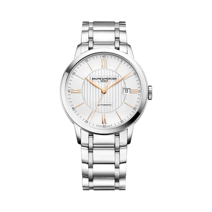 CLASSIMA 40 MM AUTOMATICO - ACC/ACC QUADRANTE INDICI DORATI - FONDELLO VETRO ZAFFIRO - BAUME & MERCIER