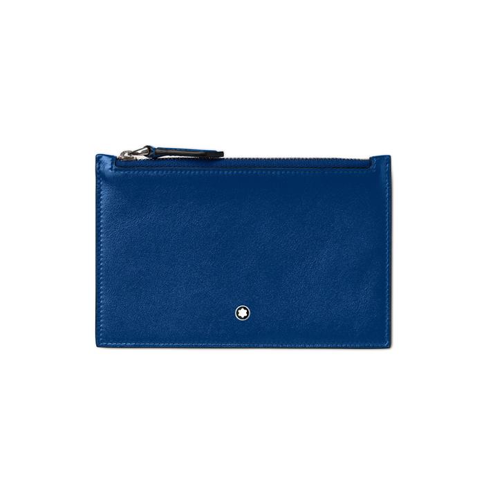 MEISTERSTUCK ZIPPED CARD HOLDER BLUE - MONTBLANC