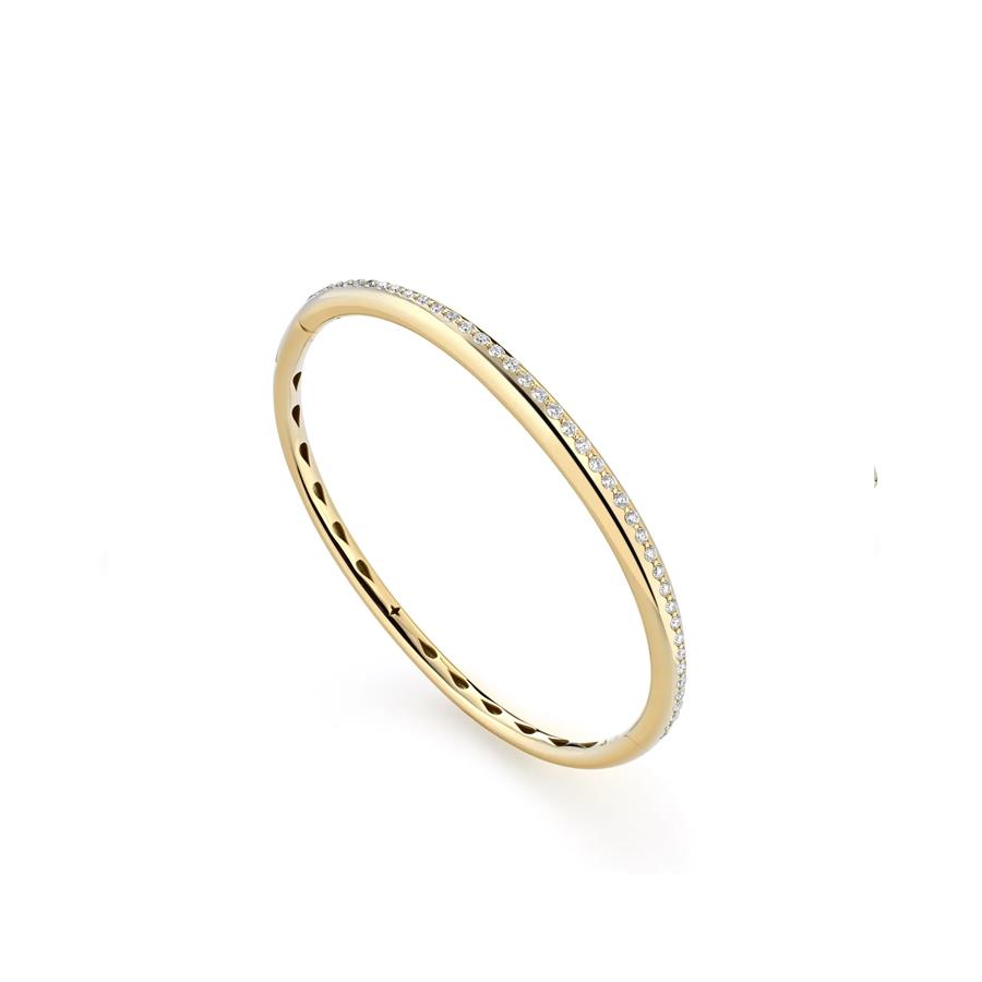 BRACCIALE LOOP IN ORO GIALLO E DIAMANTI BIANCHI POLSO M - BRILL KT 0.85 - BUONOCORE