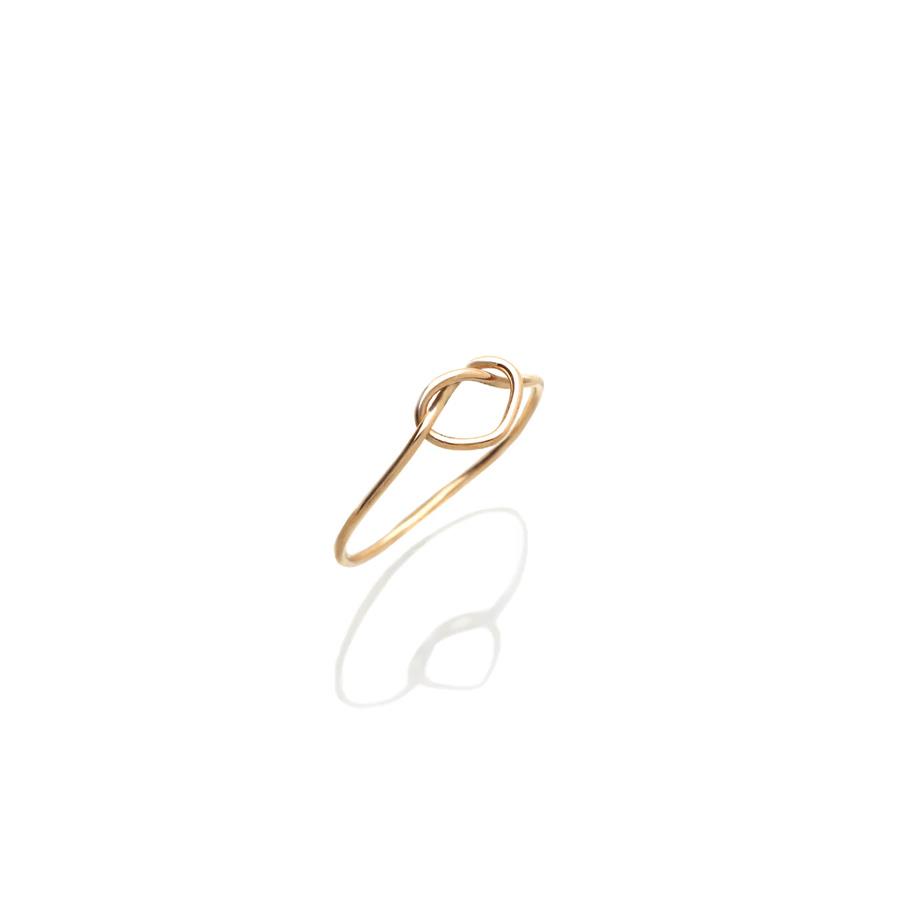 ANELLO CUPIDO CUORICINO ANNODATO ORO GIALLO 9 KT / MIS.16 - RUBINIA