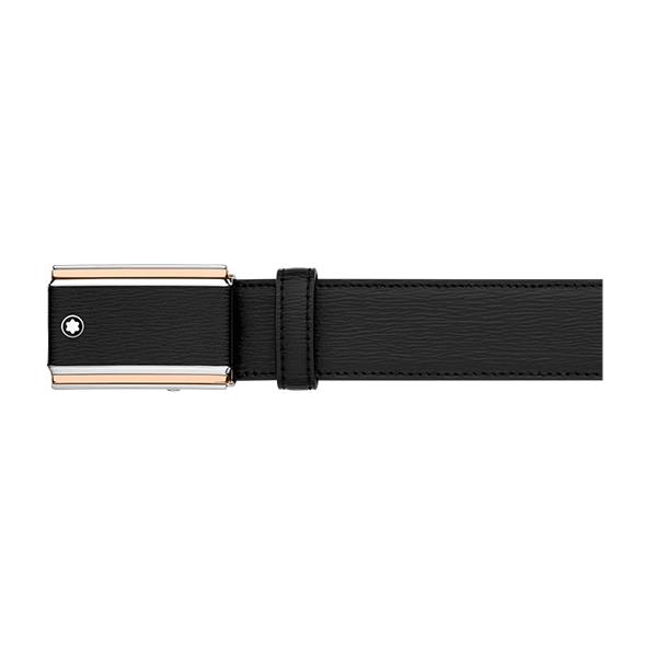 CINTURA WS FIBIA RETTANGOLARE ACC/ROS&Egrave;/PELLE - MONTBLANC