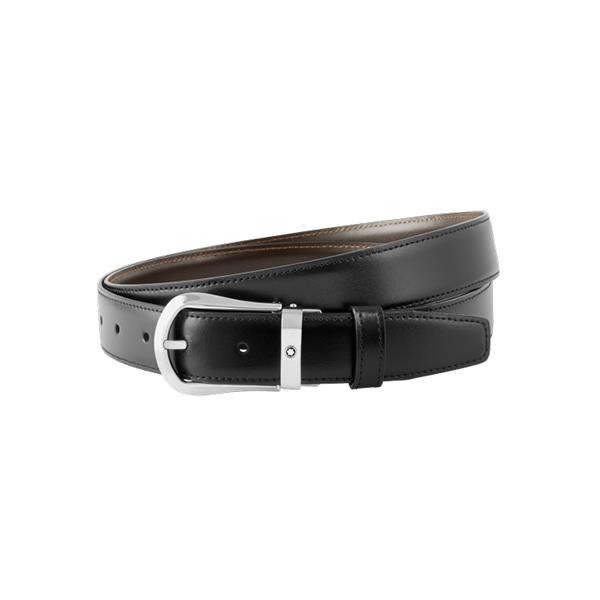CINTURA ELEGANTE NERA/MARRONE REVERSIBILE CUT-TO-SIZE - MONTBLANC