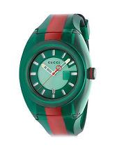 GUCCI SYNC XXL - NYLON TRASPARENTE VERDE/ROSSO - GUCCI TIMEPIECES