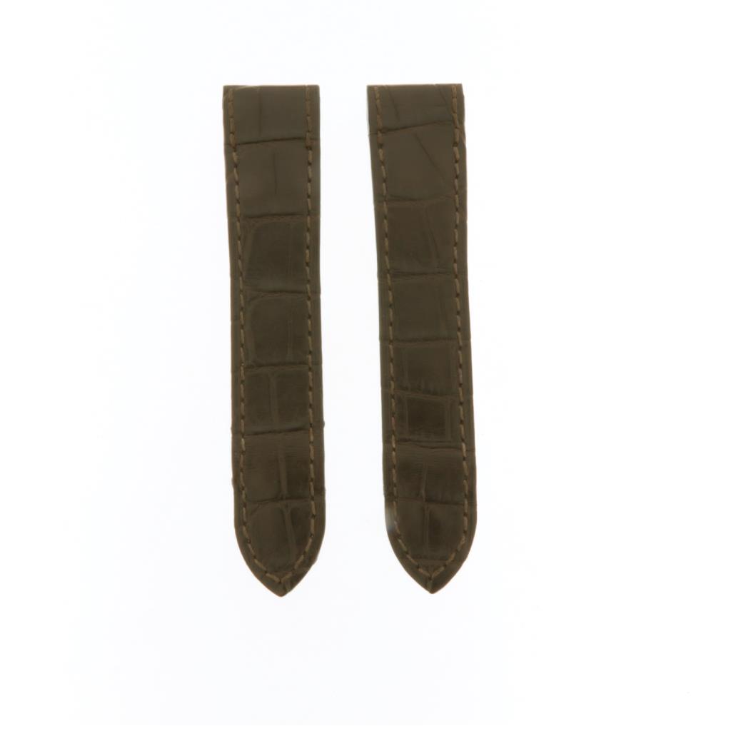 CINTURINO ALLIGATORE MARRONE MATTO - SANTOS 100 MM - CARTIER