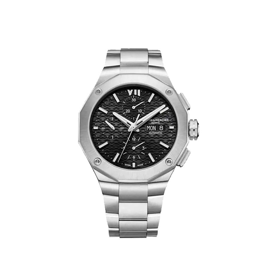 RIVIERA ACCIAIO, CRONOGRAFO AUTOMATICO, CASSA DODECAGONALE  RIVIERA IN ACCIAIO. UOMO, AUTOMATICO, CASSA A DODICI LATI, 43 MM - BAUME & MERCIER