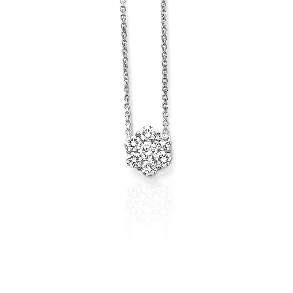 COLLANA ORO BIANCO MODELLO MAGIC - DIAM 0.50 - GR 3.50 - GIORGIO VISCONTI